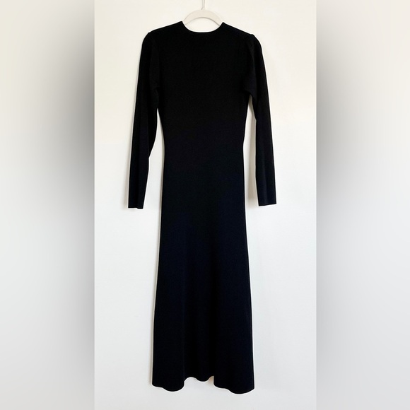 Mango NEW Cut Out Black Long Sleeve Dress Size Medium - Picture 3 of 3
